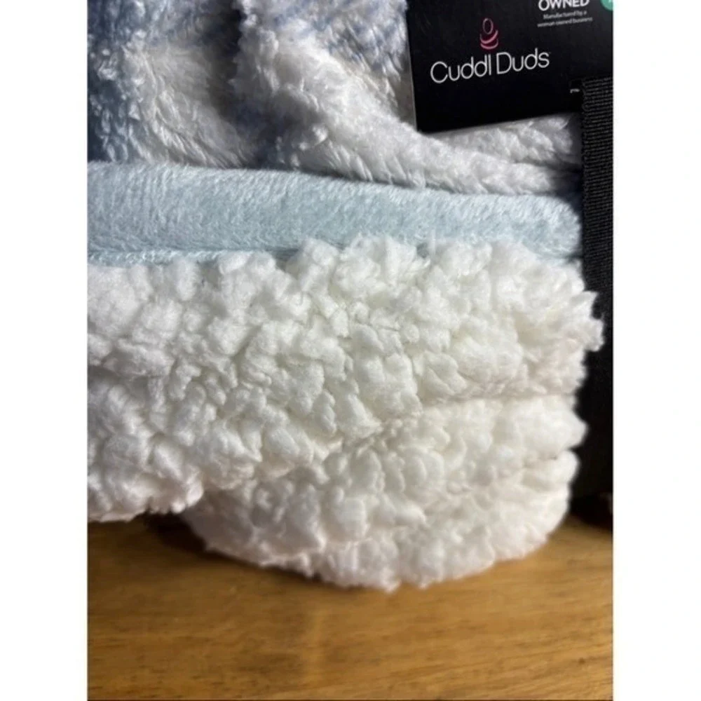 Cuddl Duds Cozy Plush Sherpa Throw Blanket Buffalo Blue Plaid 50